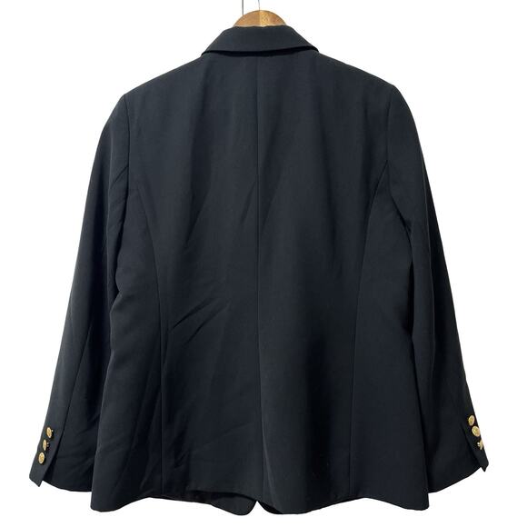 LL Bean Womens Microfiber Suit Jacket Blazer Size 12P Black Career Office NWT - Picture 2 of 11